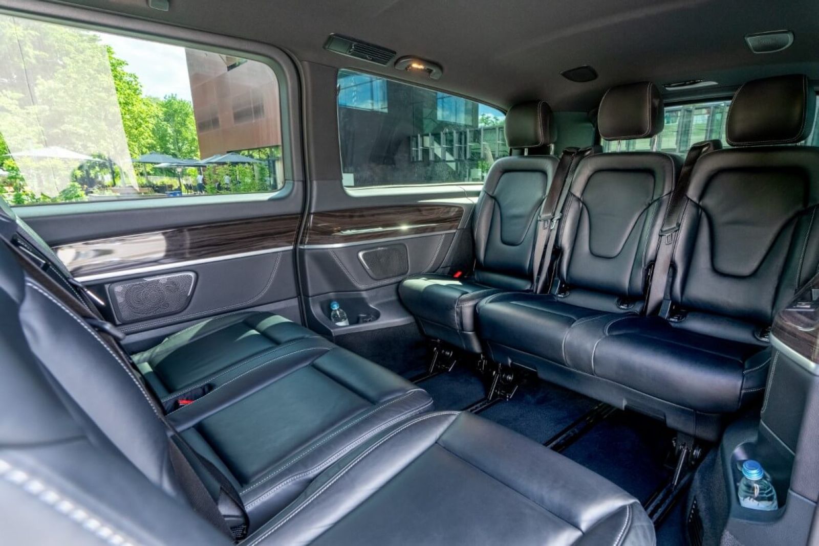Minivan Mercedes V250d 4matic interior back seats.